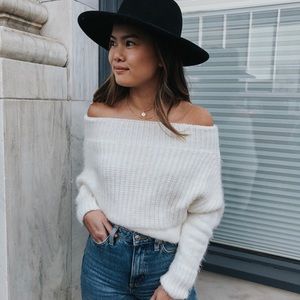 Off the shoulder sweater